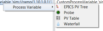 The Process Variable popup-menu